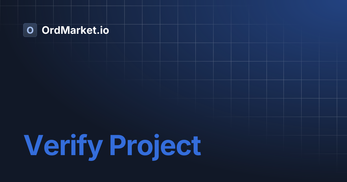 Verify Project | OrdMarket.io
